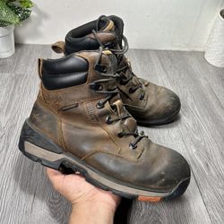 Brunt Kasparian Boots Mens 8 Brown Black Leather Work Shoes ASTM F2892-18