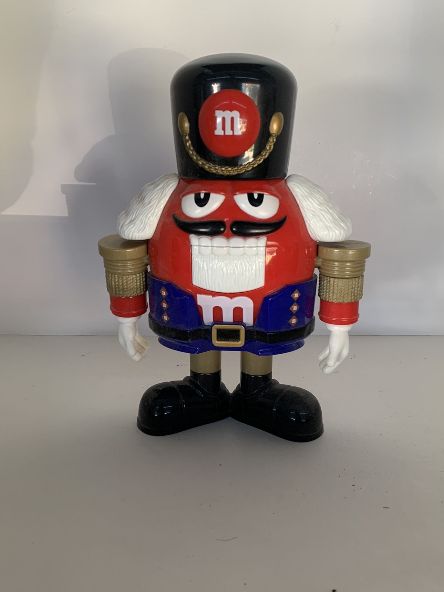 M&M Nutcracker candy dispenser blue and Red