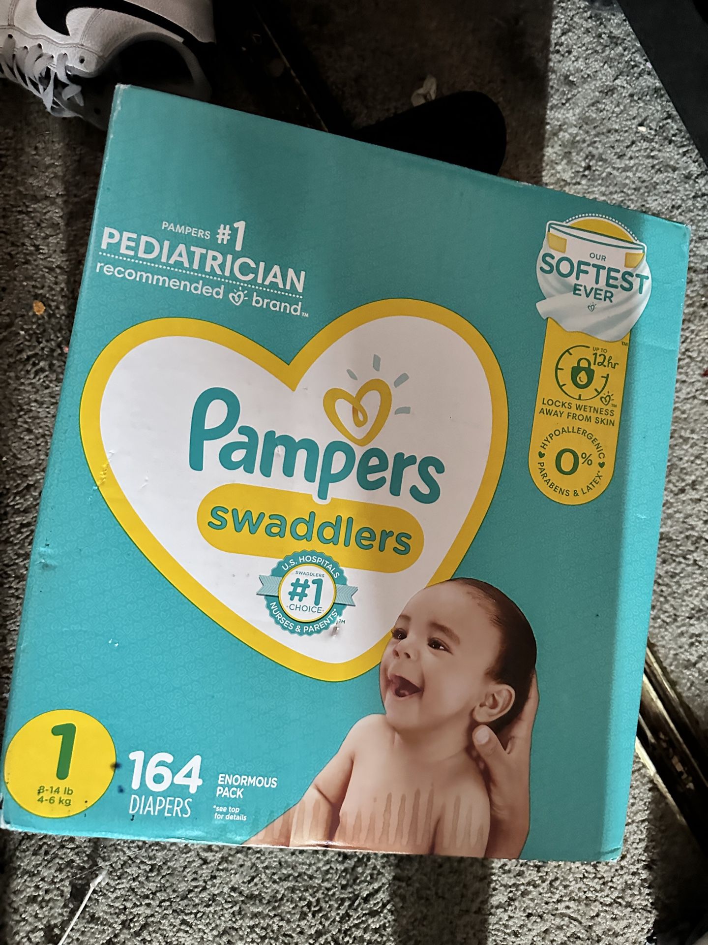 164 Pampers Diapers Size 1 