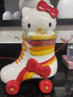 Hello Kitty Cookie Jar Ceramic 