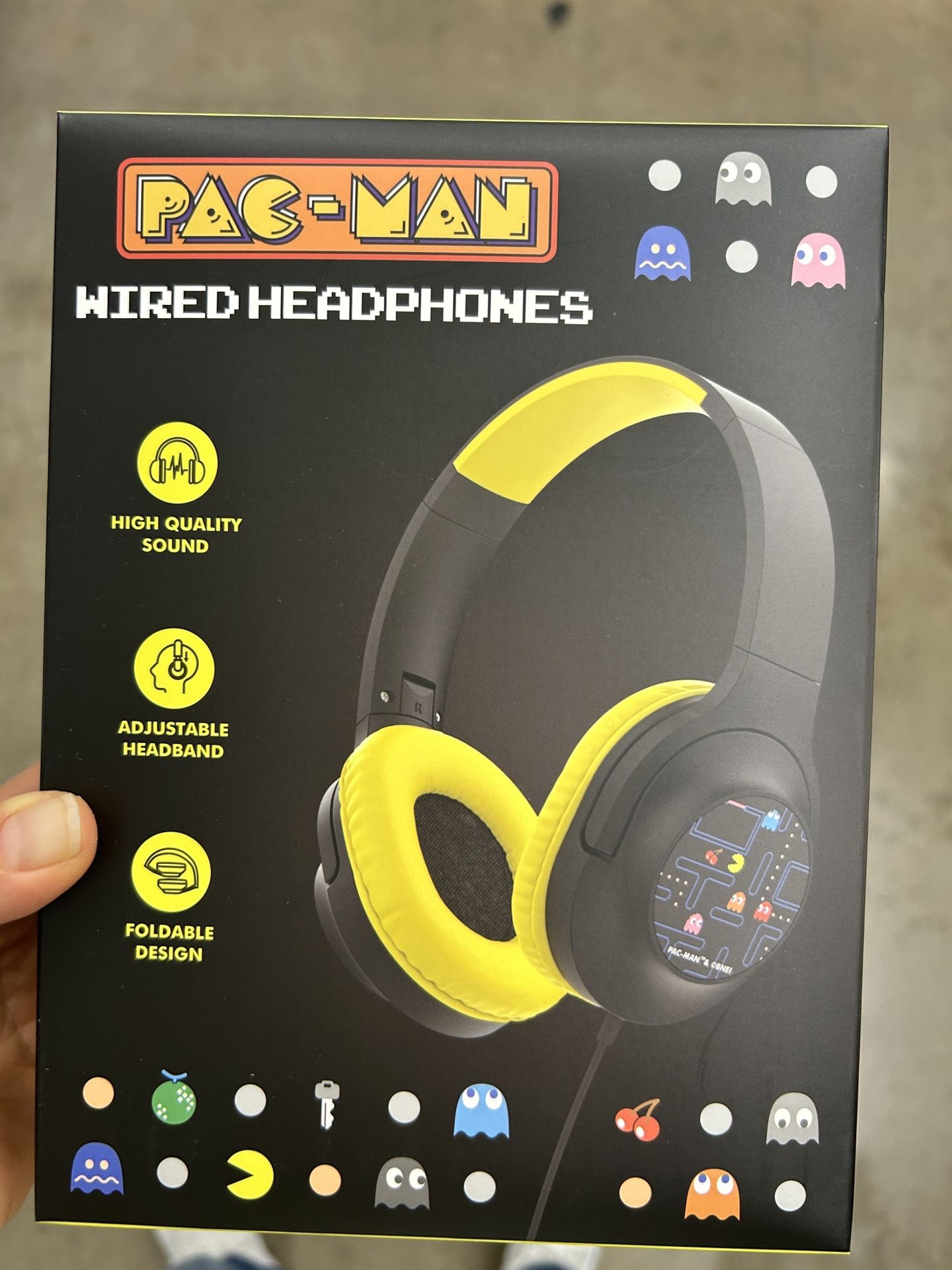 NWT PAC-man Wired Headphones 