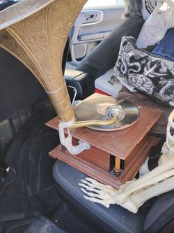 Antique Gramaphone record player