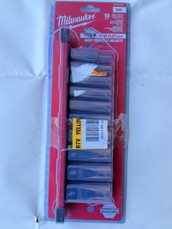 Milwaukee 10PC 3/8” Drive Deep Well Socket SAE