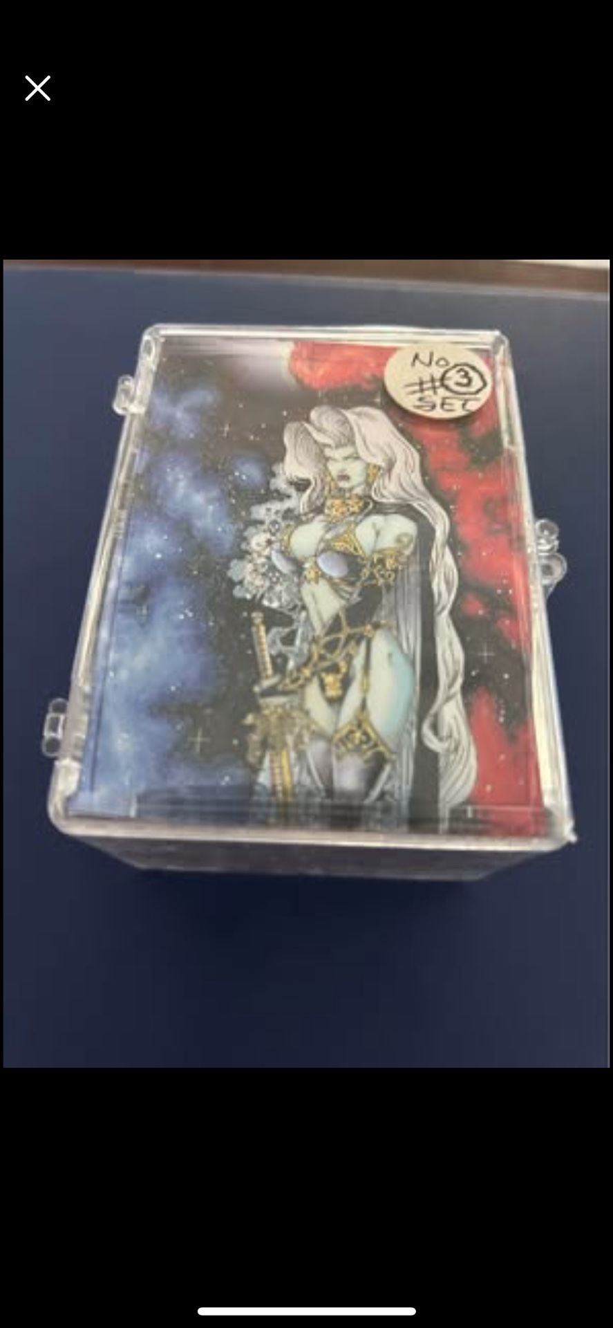 “EXTREMELY RARE”!! “NO NUMBER”!!!😎 96”LADY DEATH”CHROMIUM Series III “90” Card Set!!!🙌 In Pages or Acrylic Box😎 ++2-Factory SEALED MEGA SETS!!🙌