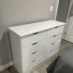 White 8 Drawer Dresser 