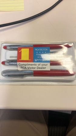 Vintage ad promo pen and pencil set