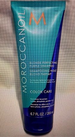 Moroccan oil Blonde Perfecting Purple Shampoo Color Hair Care 6.7oz Tone Gold