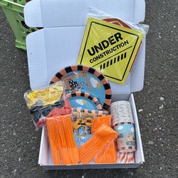 Kids construction party decorations