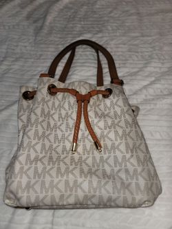 Michael Kors Jet Set Large Gathered Signature Tote Beige/Camel/Tan 🌸