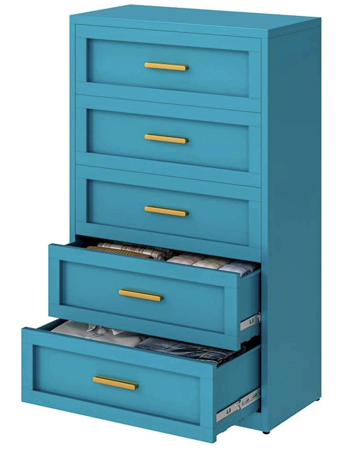 Unassembled Metal 5 Drawer Dresser