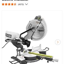 Ryobi 15 Amp 12 in. Corded Sliding Compound Miter Saw with LED Cutline Indicator