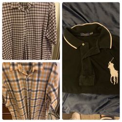 Ralph Lauren 2XLT Shirts (2) 1 Oxford Black