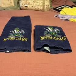 Navy Blue Notre Dame Towels