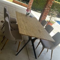 restoration hardware dining table w chairs 