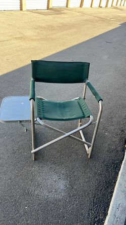 Folding green table with a left fold table