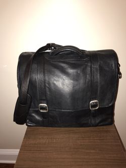 Black Leather messenger bag