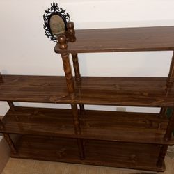 Large Multi-Tier Wooden Shelf