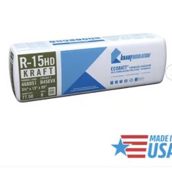 R-15 Kraft Indoor Insulation Brand New 25 Bags Of 78sq Ft