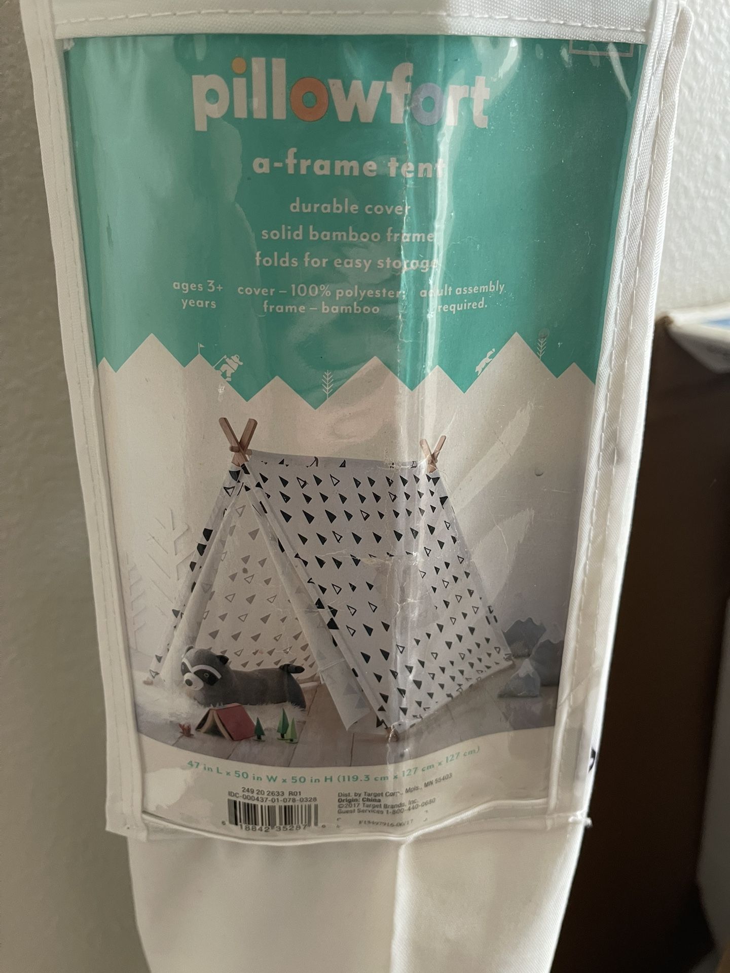 Pillow Fort A-Frame Kids Play Tent 4 feet tall