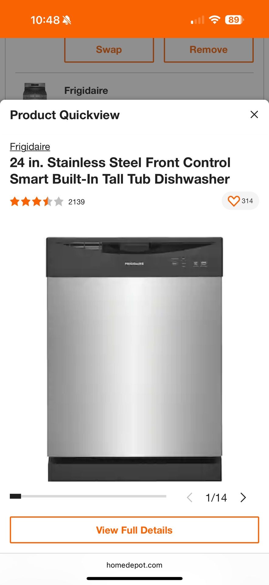Frigidaire Dishwasher