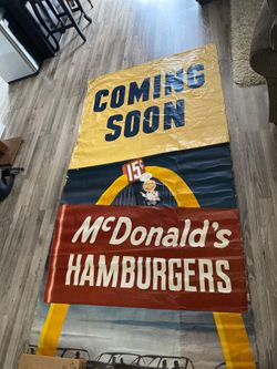 1960 vintage Vinyl McDonald’s poster