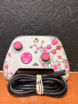 Soft Sakura Cherry Blossom Pink Wired Microsoft Xbox One Controller