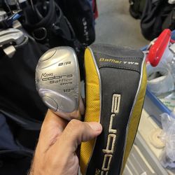 Cobra baffler 2R hybrid wood in right hand  