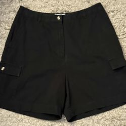 Talbots Women’s Size 12 Black 4 Pocket Cargo Shorts Thailand