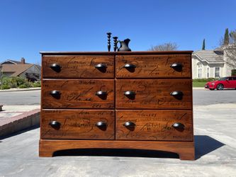 6 Drawer Dresser Stained With Mahogany
