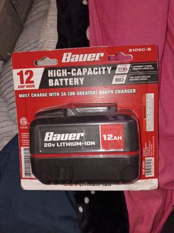 Bauer 11 amp high capacity battery 20v lithium -ion