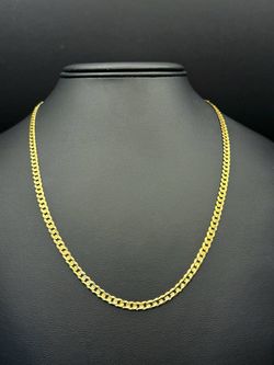 14k solid yellow gold 20.5” curb chain necklace 12 grams 4mm