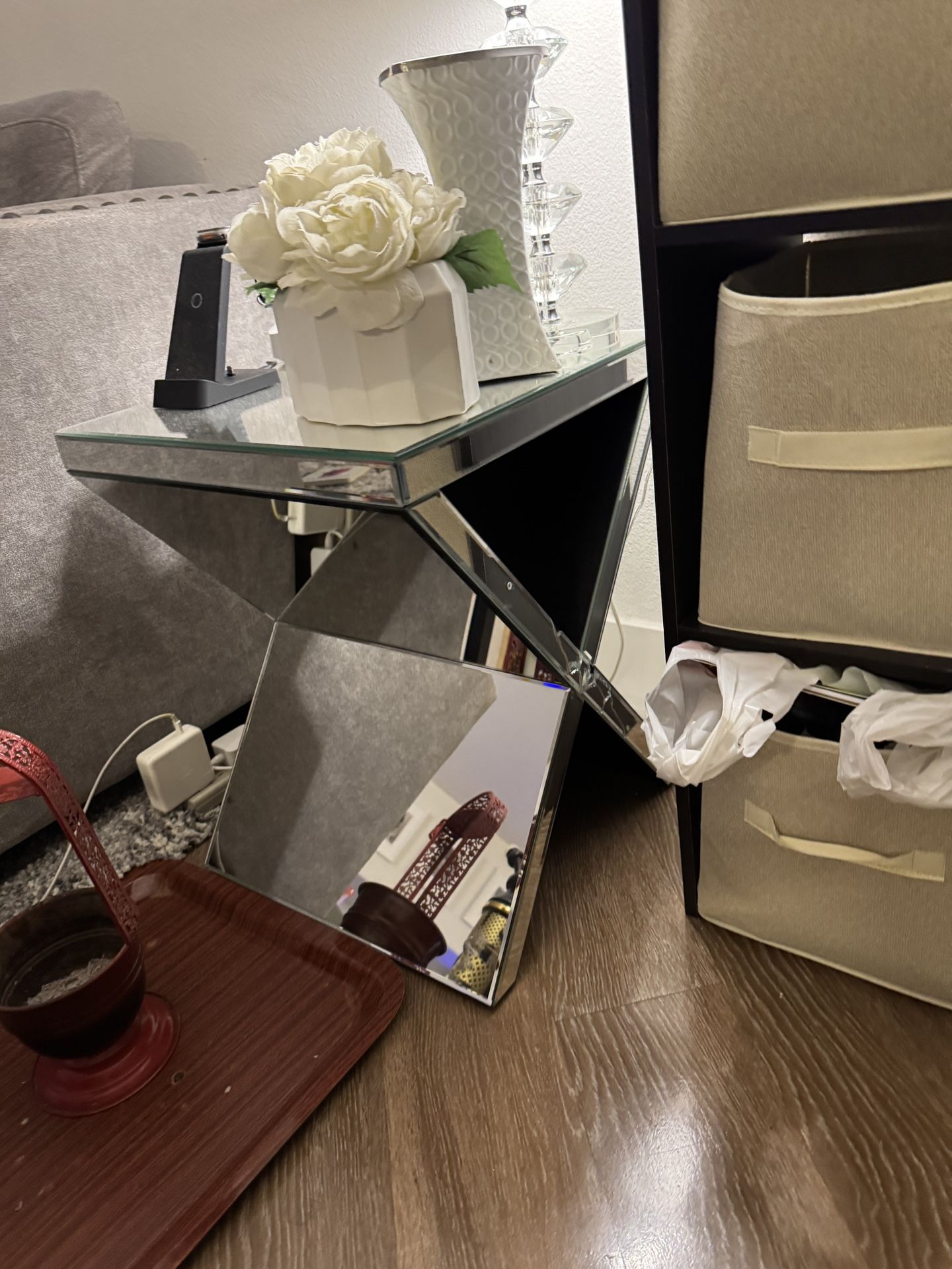 Mirror Side Table