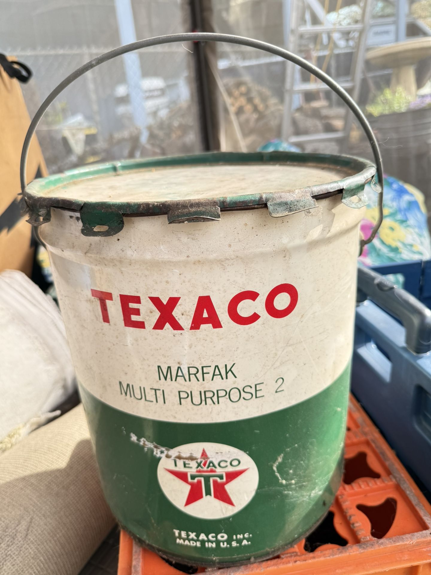 Vintage Empty Texaco Grease Can