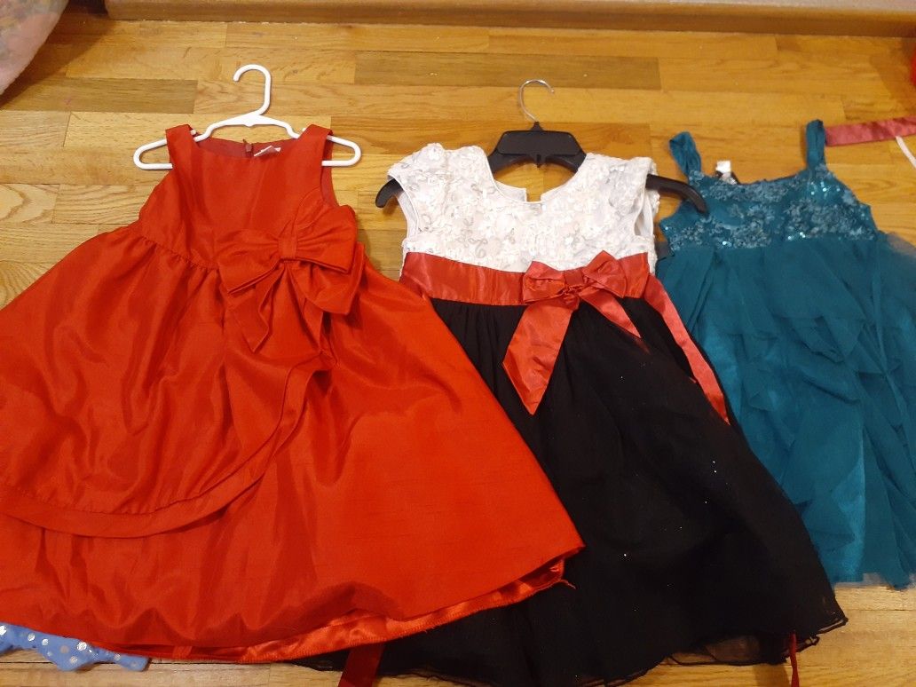 Girls Christmas and special occasion dresses size 7