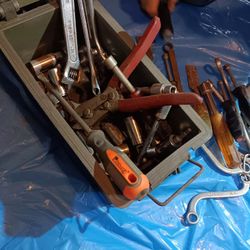 Tool BOX FILLED WITH OLD Tools