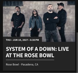 System Of a down june 10 gojira tickets rosebowl