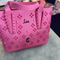 Pink Jelly Studded Tote 