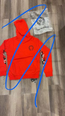Red chrome heart hoodie