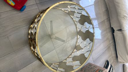 Gold Glass Coffee Table – Decorative Modern Design