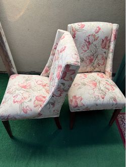 Upholstered Flowered Chairs
