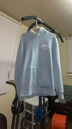 Light blue Hood rich welcome to family hoodie size Large