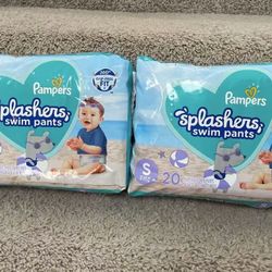 2 Packs Pampers Splashers Swim Diapers (S)