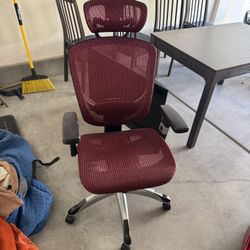 Office Chair, Stool, L Shaped Desk, Filing Cabinet, Solid Wood Desk