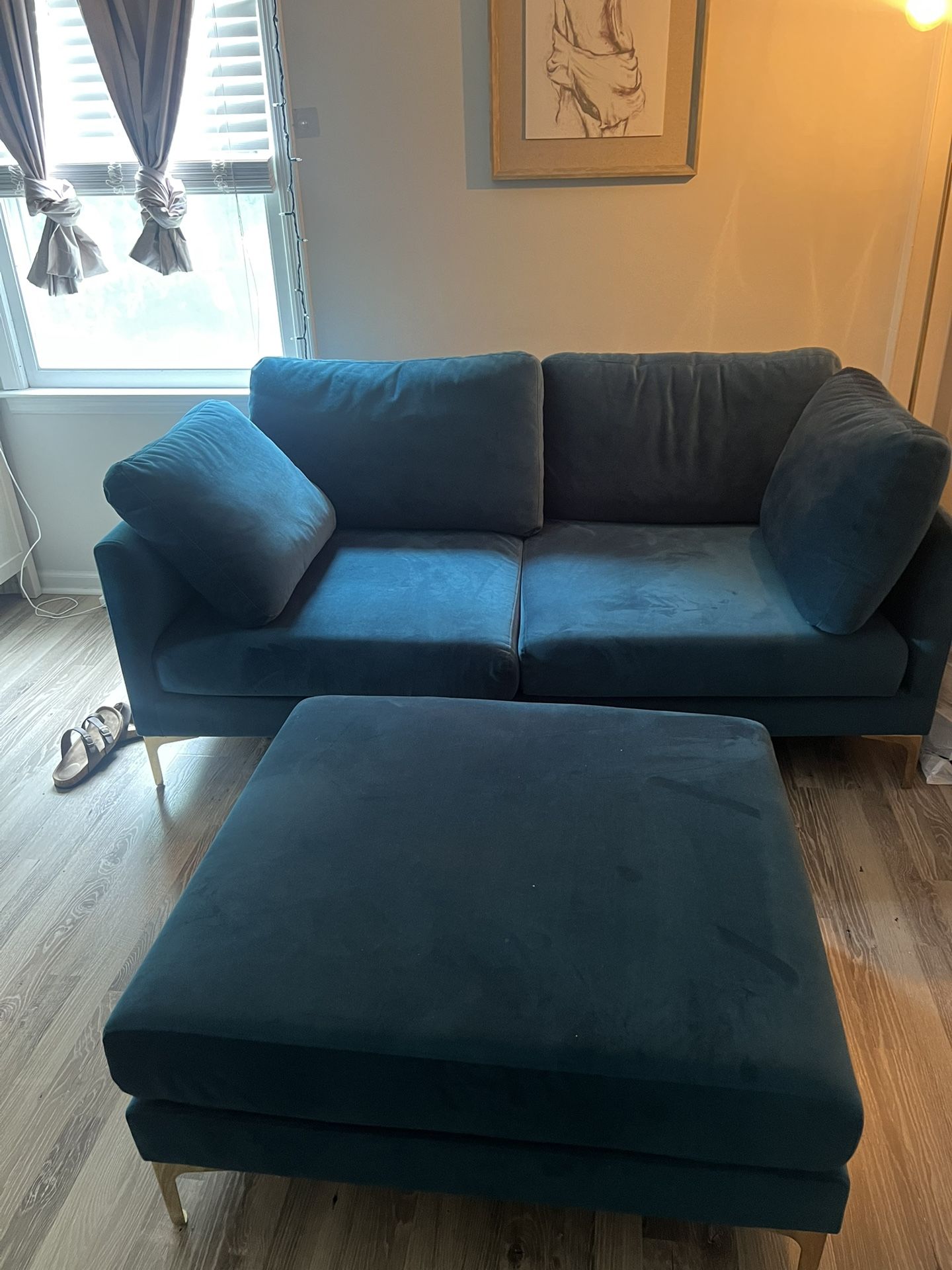 Castlery Loveseat and Ottoman