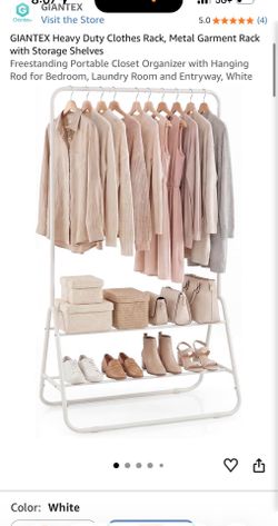 White clothes rack