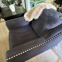 Navy Pottery Barn Style Club Chair