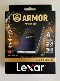 LEXAR ARMOR 700 4T Portable SSD, Blazing Fast, USB 3.2 Gen2 Type C