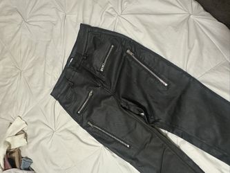 Black Faux Leather Pants