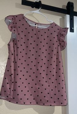 Dusty Pink Heart Blouse
