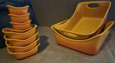 Rachael Ray Orange Ombre Stone Bakeware